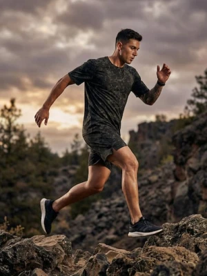 Sinsay - Koszulka sportowa ze wzorem moro - wielobarwny