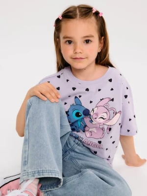 Sinsay - Koszulka Stitch - fioletowy