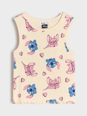 Sinsay - Koszulka Stitch - kremowy