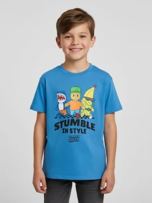 Sinsay - Koszulka Stumble Guys - niebieski