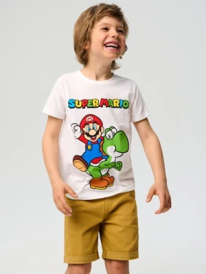 Sinsay - Koszulka Super Mario - biały