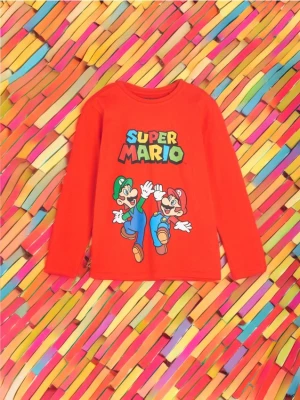 Sinsay - Koszulka Super Mario - czerwony