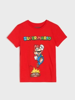 Sinsay - Koszulka Super Mario - czerwony