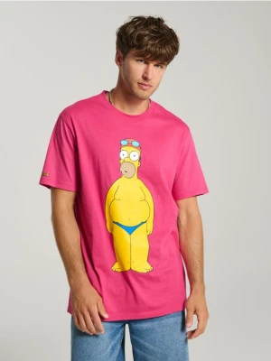 Sinsay - Koszulka The Simpsons - różowy