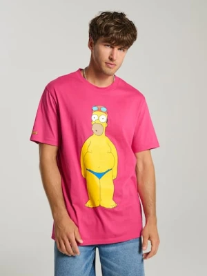 Sinsay - Koszulka The Simpsons - różowy