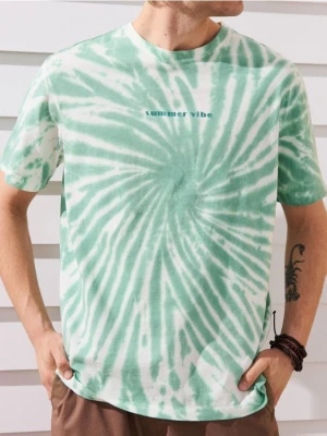 Sinsay - Koszulka tie dye - biały