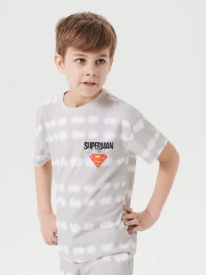 Sinsay - Koszulka tie-dye Superman - kremowy