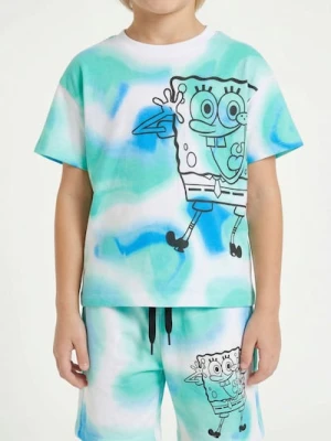 Sinsay - Koszulka tie dye z nadrukiem SpongeBob SquarePants - wielobarwny