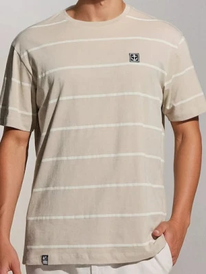 Sinsay - Koszulka w paski - beżowy