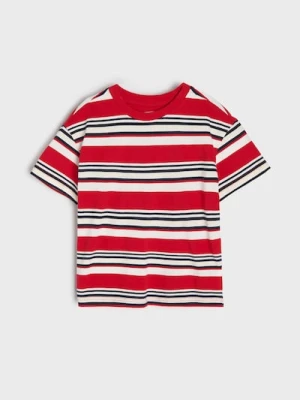 Sinsay - Koszulka w paski - beżowy