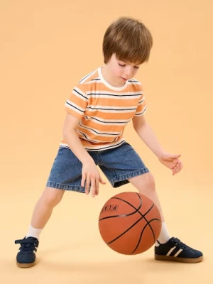 Sinsay - Koszulka w paski - kremowy