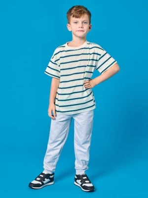 Sinsay - Koszulka w paski - kremowy