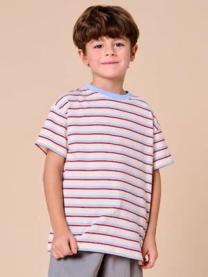 Sinsay - Koszulka w paski - kremowy