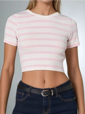 Sinsay - Koszulka w paski - różowy