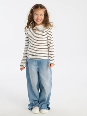 Sinsay - Koszulka w paski z długimi rękawami - wielobarwny