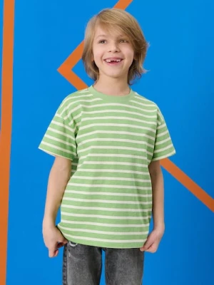 Sinsay - Koszulka w paski - zielony