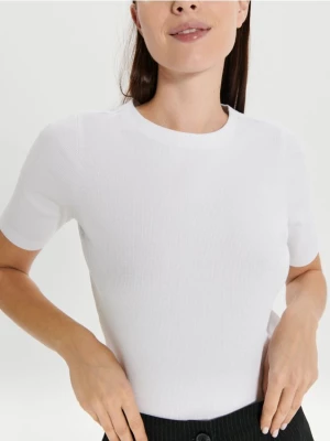 Sinsay - Koszulka w prążki - biały