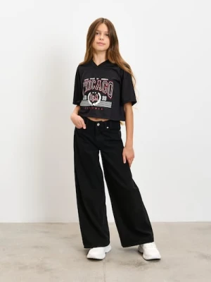 Sinsay - Koszulka w stylu akademickim - czarny