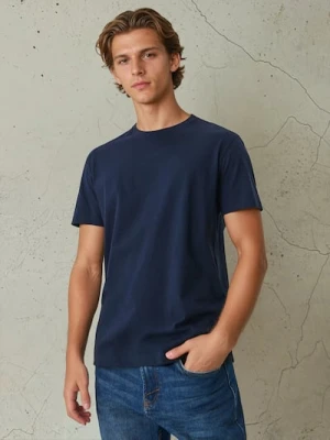 Sinsay - Koszulka w stylu basic - granatowy