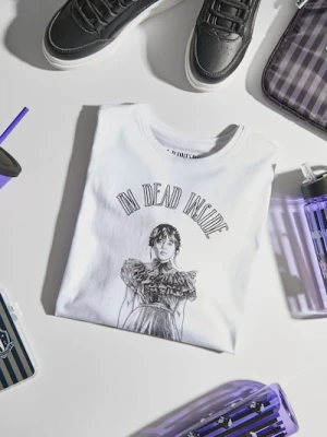 Zdjęcie produktu Sinsay - Koszulka Wednesday - biały