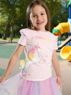 Sinsay - Koszulka z aplikacją 3D - różowy