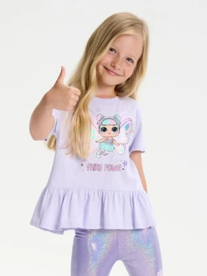 Sinsay - Koszulka z baskinką L.O.L Surprise - fioletowy