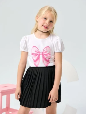 Sinsay - Koszulka z bufkami - biały