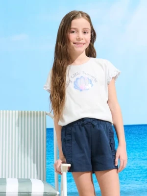 Sinsay - Koszulka z cekinami - błękitny