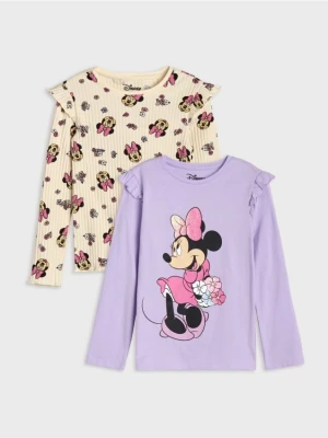 Sinsay - Koszulka z długimi rękawami 2 pack Disney - fioletowy