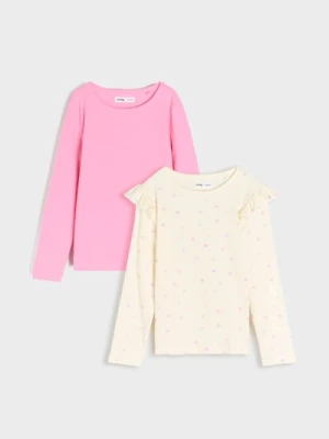 Sinsay - Koszulka z długimi rękawami 2 pack - wielobarwny