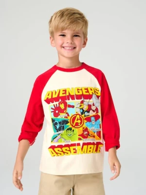 Sinsay - Koszulka z długimi rękawami Avengers - czerwony