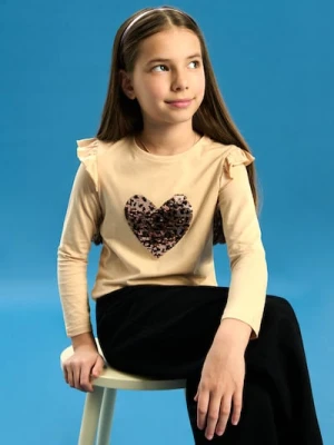 Zdjęcie produktu Sinsay - Koszulka z długimi rękawami - beżowy