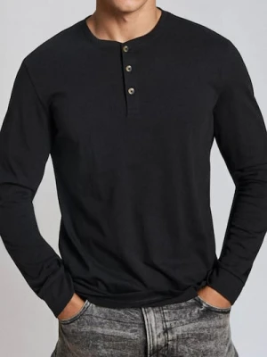 Sinsay - Koszulka z długimi rękawami - czarny