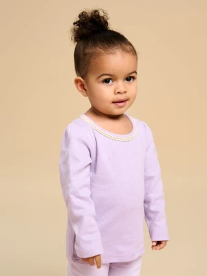 Sinsay - Koszulka z długimi rękawami - fioletowy