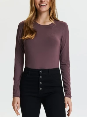 Sinsay - Koszulka z długimi rękawami - fioletowy