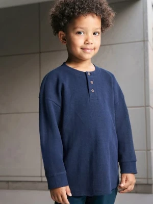 Sinsay - Koszulka z długimi rękawami - granatowy