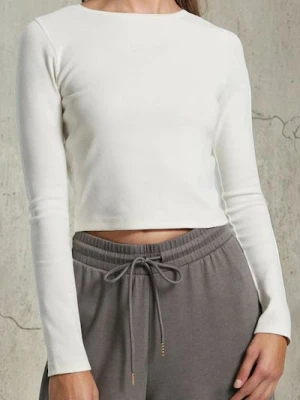 Sinsay - Koszulka z długimi rękawami - kremowy