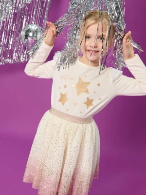 Sinsay - Koszulka z długimi rękawami - kremowy