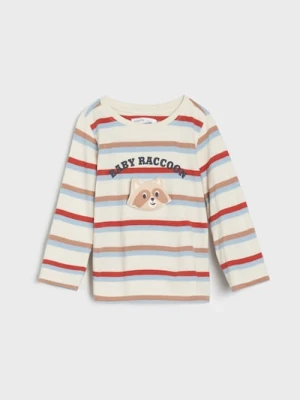 Sinsay - Koszulka z długimi rękawami - kremowy