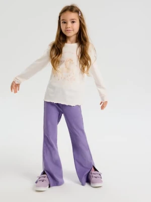 Sinsay - Koszulka z długimi rękawami - kremowy