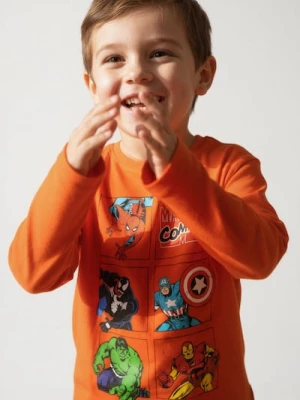 Sinsay - Koszulka z długimi rękawami Marvel - czerwony