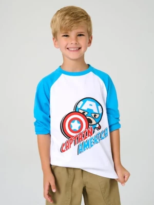 Sinsay - Koszulka z długimi rękawami Marvel Kawaii Art Collection - niebieski