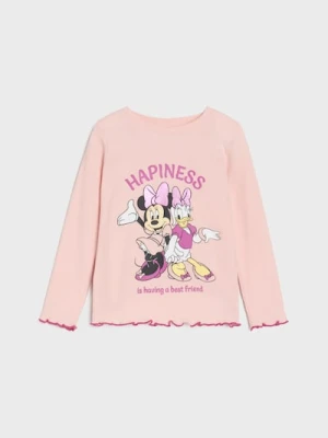 Sinsay - Koszulka z długimi rękawami Minnie Mouse - różowy