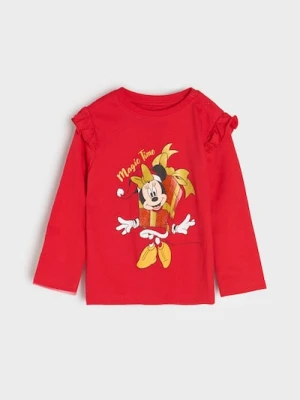 Sinsay - Koszulka z długimi rękawami Myszka Miki - czerwony