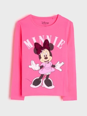 Sinsay - Koszulka z długimi rękawami Myszka Minnie - różowy