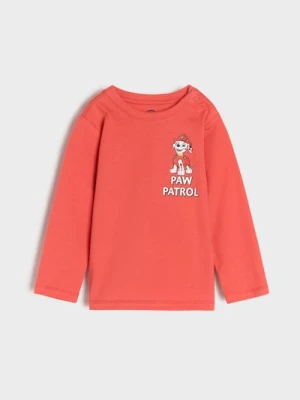 Sinsay - Koszulka z długimi rękawami PAW Patrol - koralowy