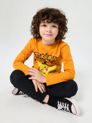 Sinsay - Koszulka z długimi rękawami Pokemon - pomarańczowy