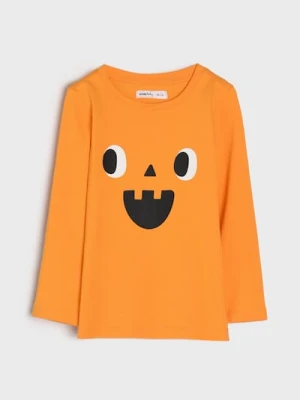 Sinsay - Koszulka z długimi rękawami - pomarańczowy