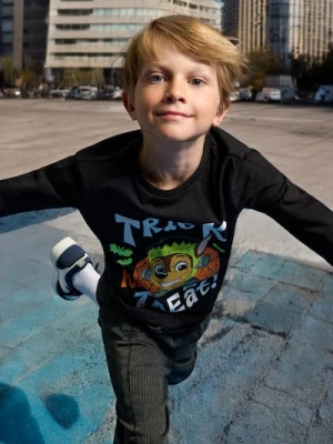 Sinsay - Koszulka z długimi rękawami Psi Patrol - czarny