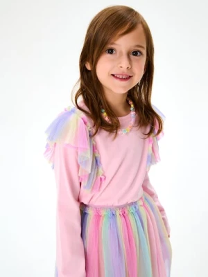 Sinsay - Koszulka z długimi rękawami - różowy